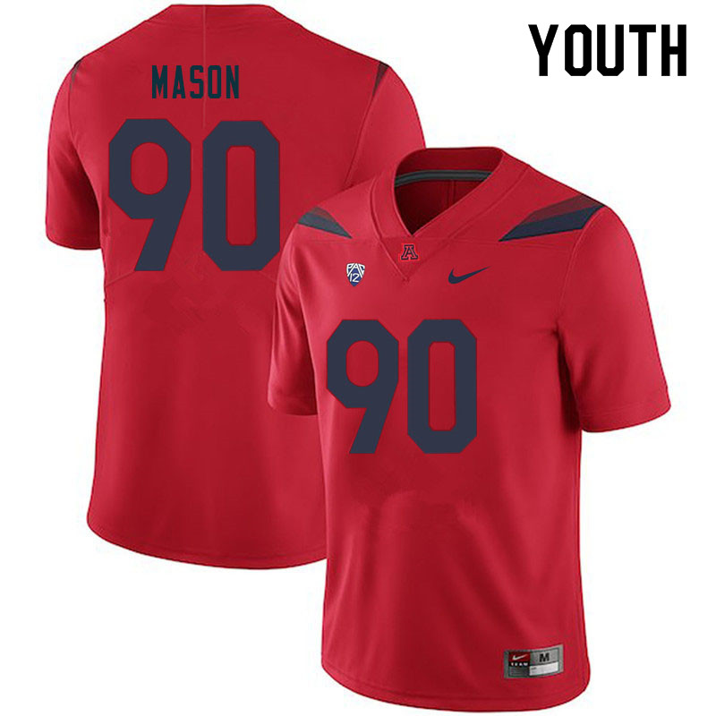 Youth #90 Trevon Mason Arizona Wildcats College Football Jerseys Sale-Red
